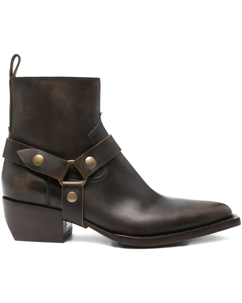 Golden Goose Stiefel mit Harness-Detail 50mm - Braun Braun