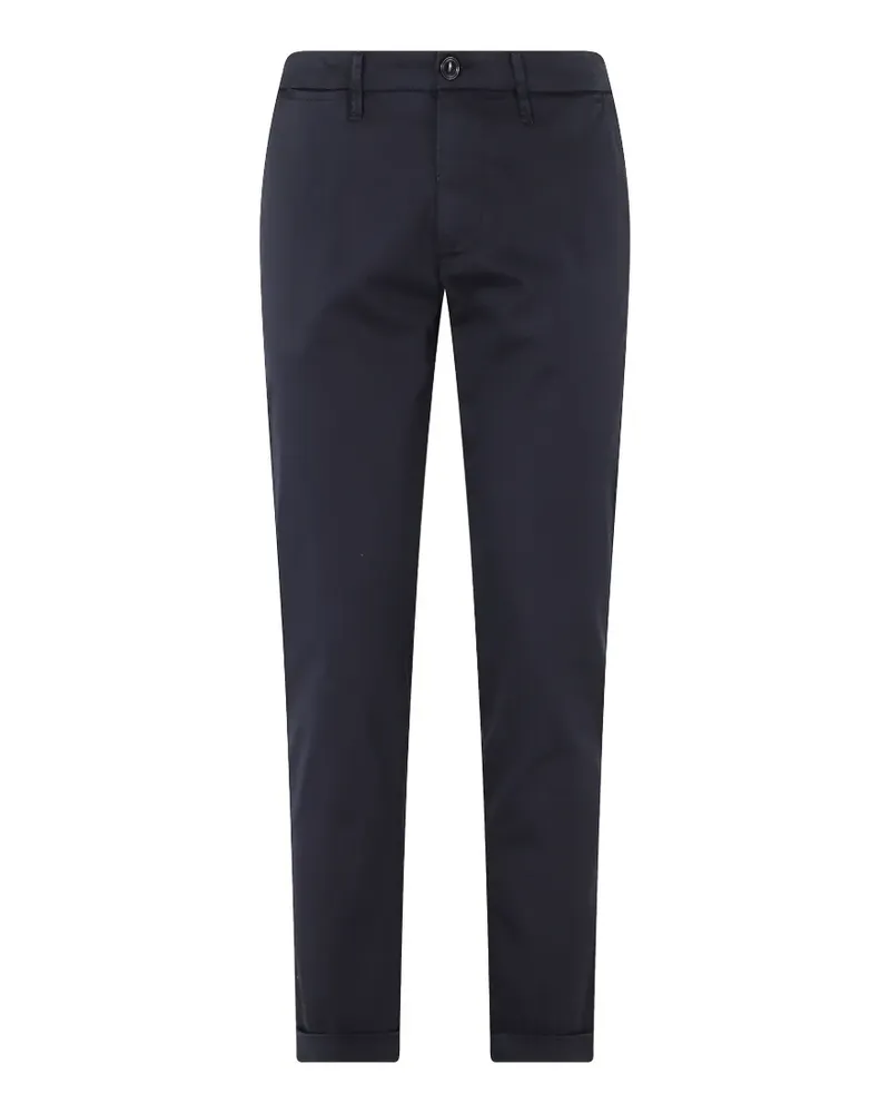 Re-HasH belt-loop turn-up trousers - Blau Blau