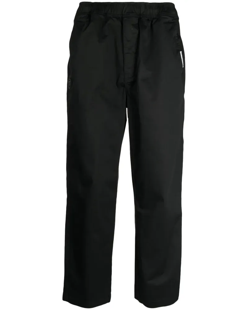 BAPE Gerade Hose mit elastischem Bund - Schwarz Schwarz