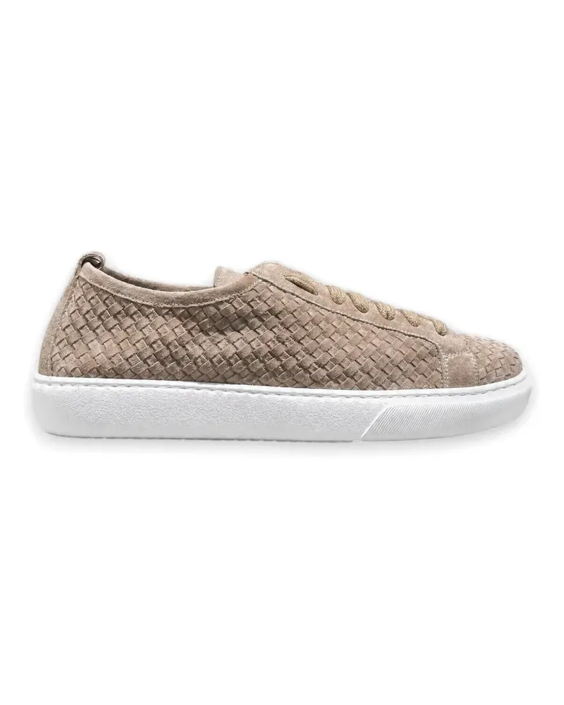 CALCE woven-suede sneakers - Nude Nude