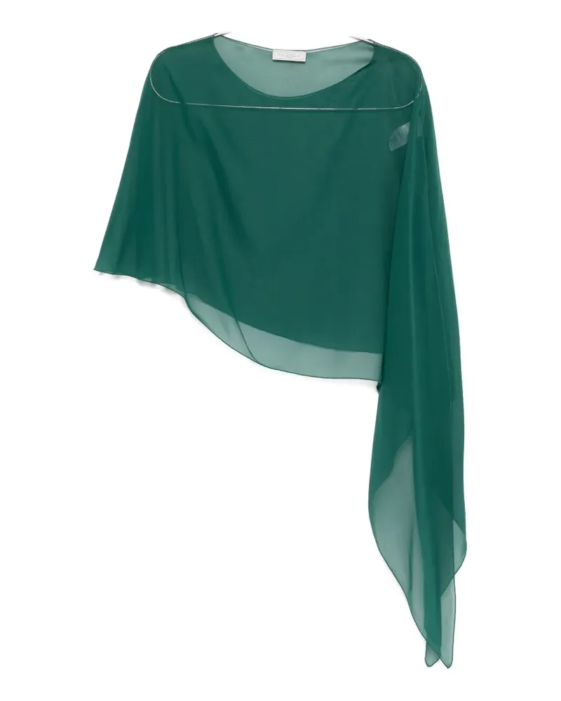 Antonelli Firenze assimetric-hem cape - Grün Grün