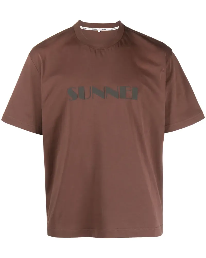 SUNNEI T-Shirt mit Logo-Print - Braun Braun