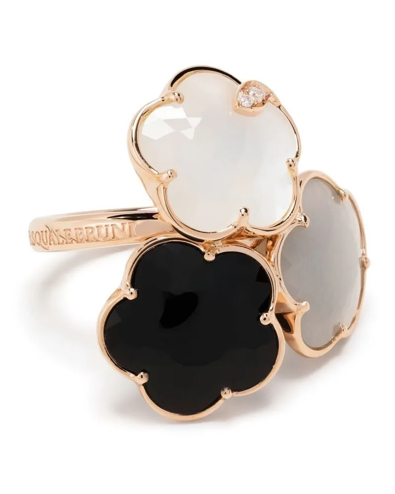 Pasquale Bruni 18kt Bouquet Lunaire Rotgoldring mit Diamanten - Rosa Rosa