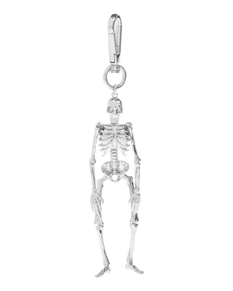 Alexander McQueen skeleton-motif keychain - Silber Silber