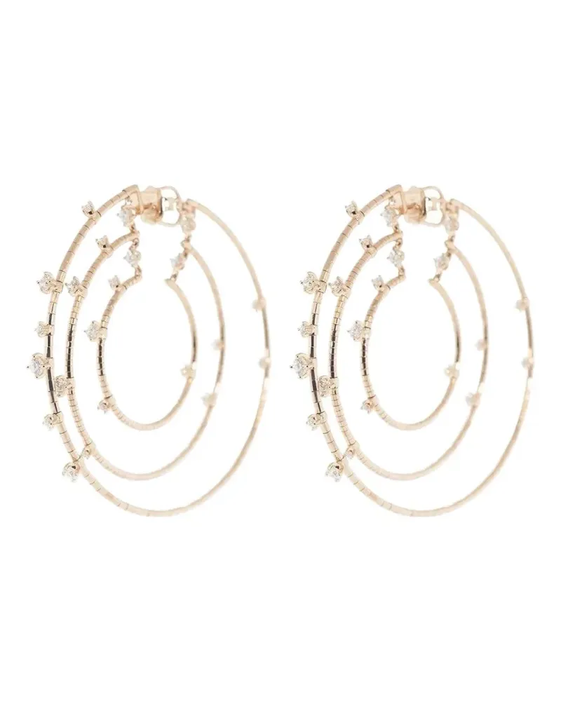 Mattia Cielo 18kt Rotgoldohrringe mit Diamanten - Rosa Rosa