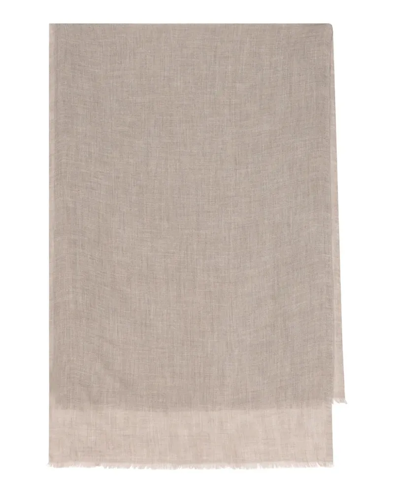 Loro Piana Cardo fringed-trim scarf - Grau Grau