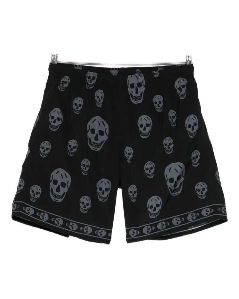 Alexander McQueen skull-print swim shorts - Schwarz Schwarz