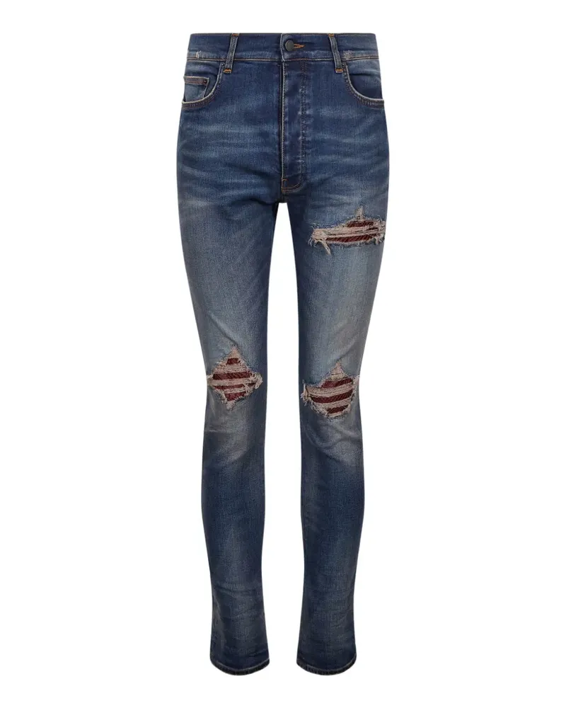 Amiri Patchwork-Jeans im Distressed-Look - Blau Blau