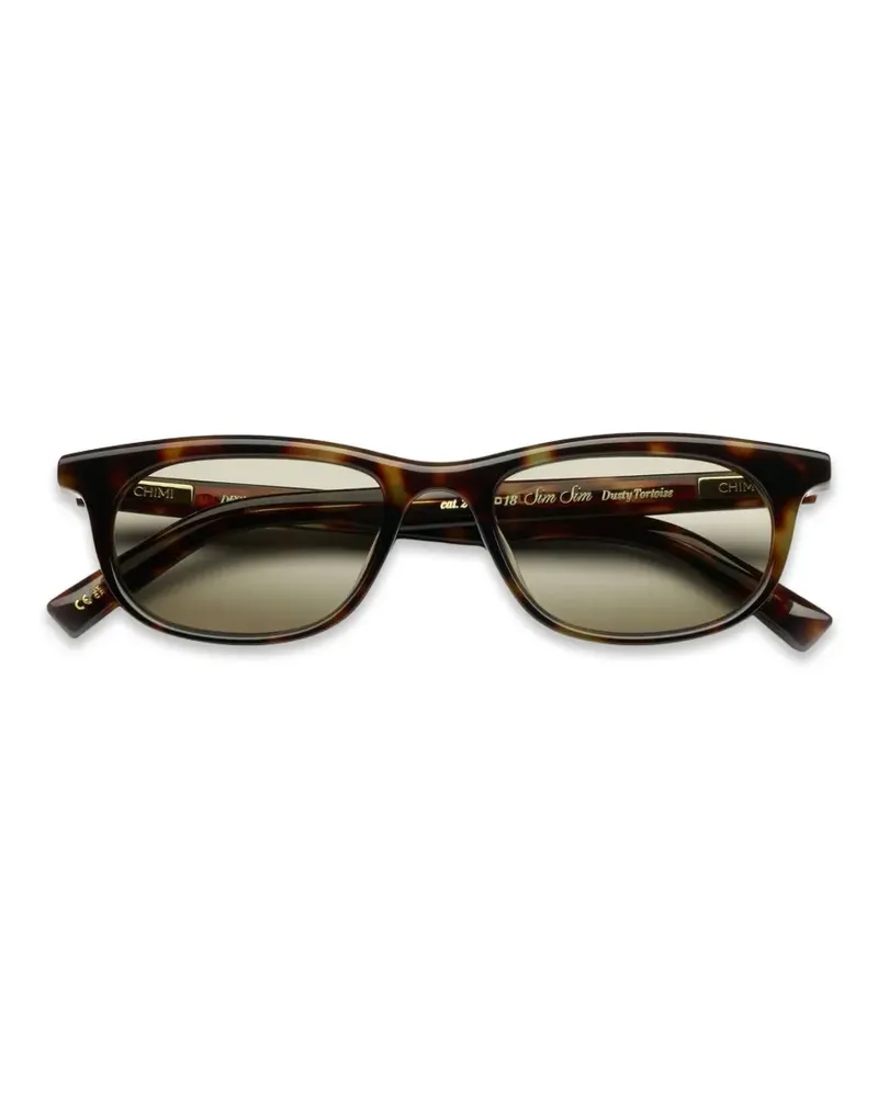 CHIMI Eckige Sim Sim Sonnenbrille - Braun Braun
