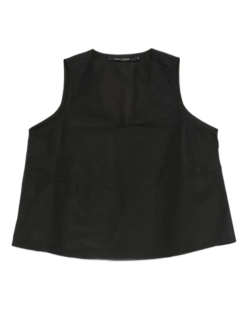 Sofie D'Hoore Brambel V-neck sleeveless top - Schwarz Schwarz