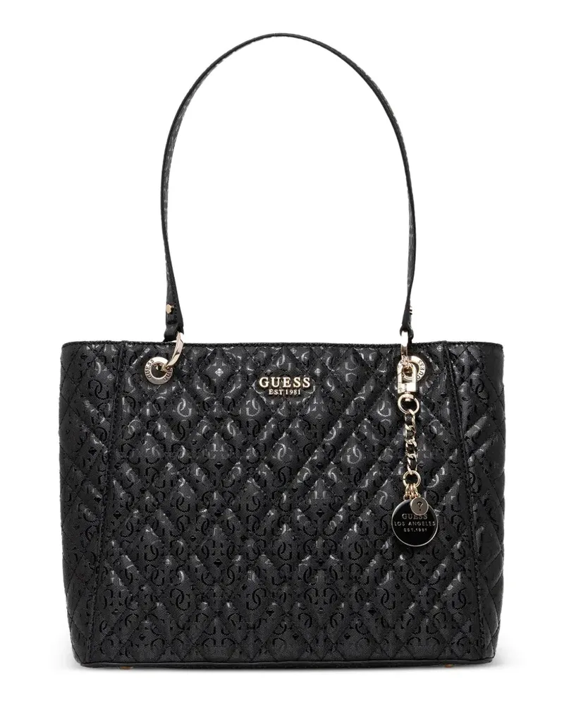 Guess Gesteppte Isemay Schultertasche - Schwarz Schwarz
