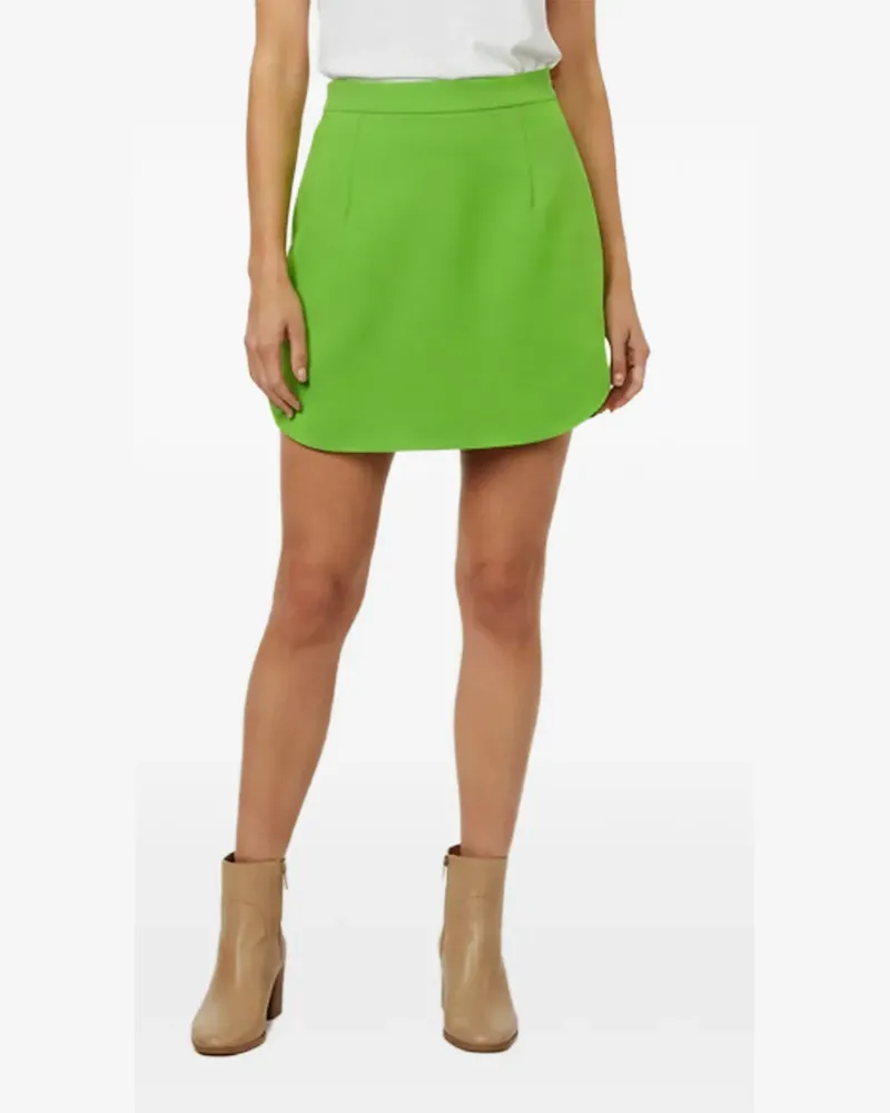 ATTICO curved-hem mini skirt - Grün Grün
