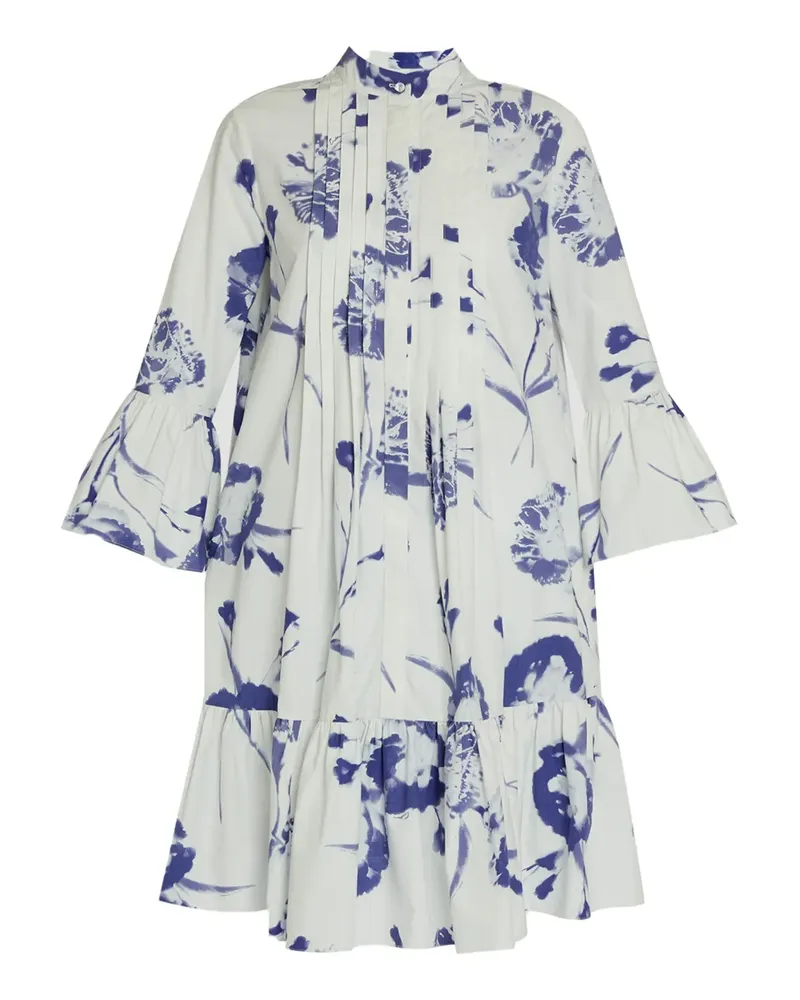 Erdem Midikleid mit Blumen-Print - Weiß Weiß