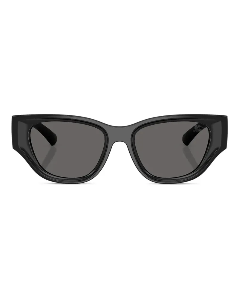 Burberry Sonnenbrille mit ovalem Gestell - Schwarz Schwarz