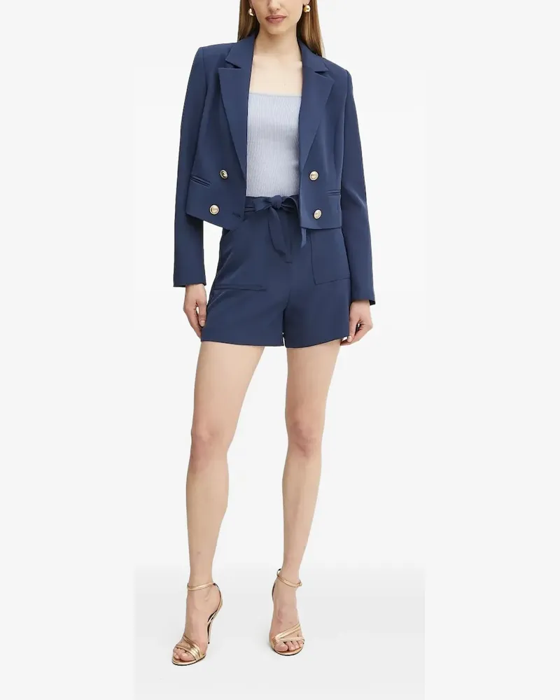 Guess Doppelreihiger Cropped-Blazer - Blau Blau