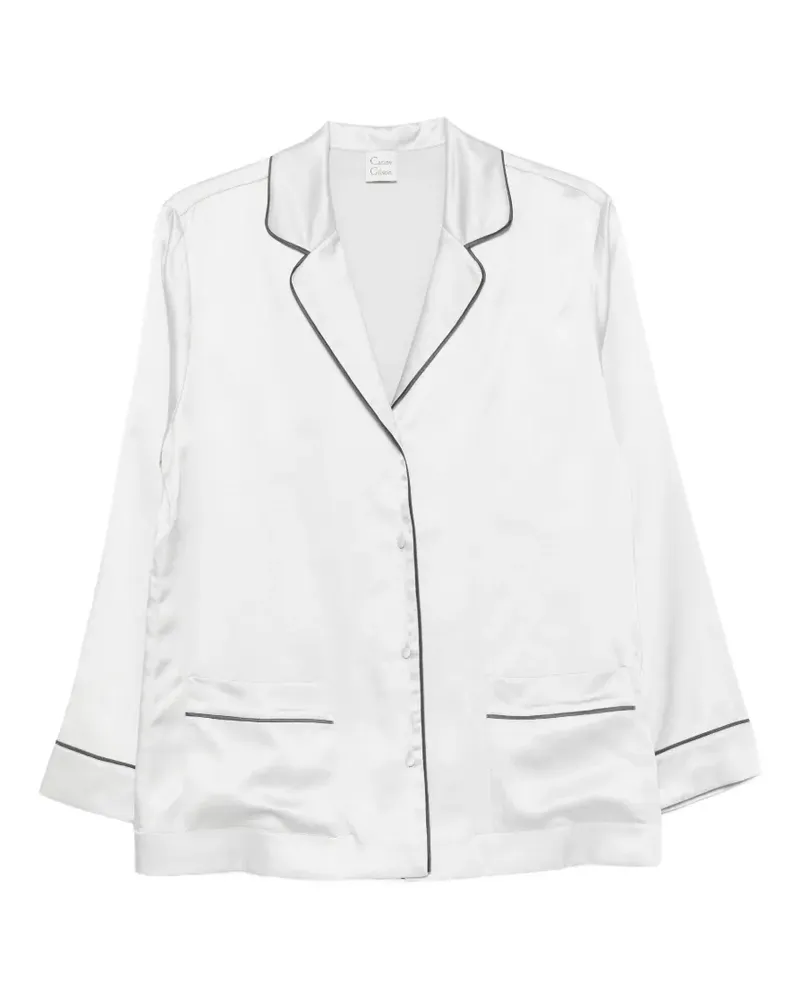 Carine Gilson Pyjama-Oberteil mit Paspelierung - Grau Grau