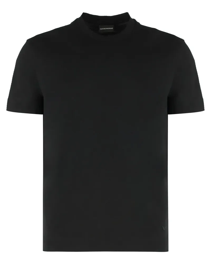 Emporio Armani Klassisches T-Shirt Schwarz
