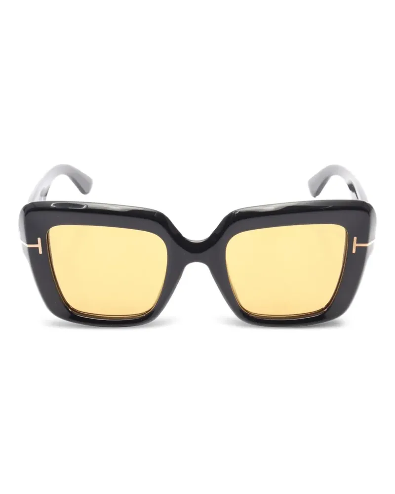 Tom Ford Eckige Esme Sonnenbrille - Schwarz Schwarz