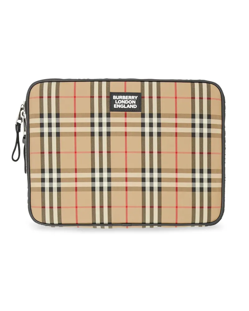 Burberry Clutch mit Vintage-Check - Nude Nude
