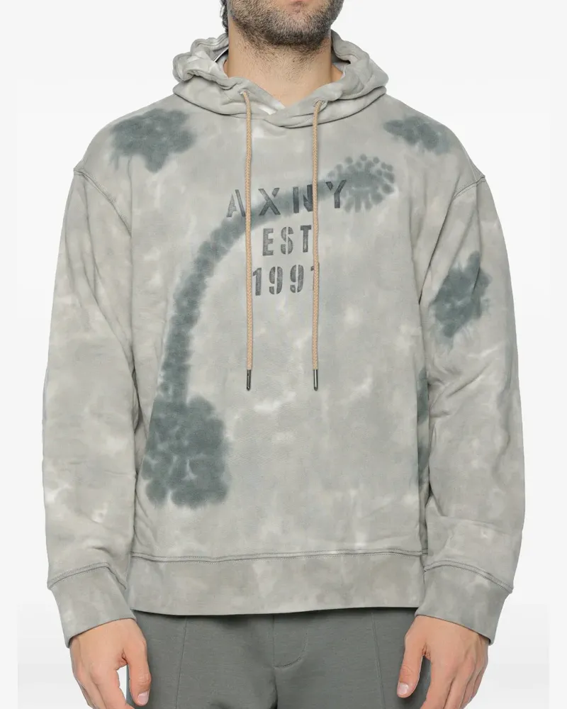 Armani Exchange logo-print hoodie - Nude Nude