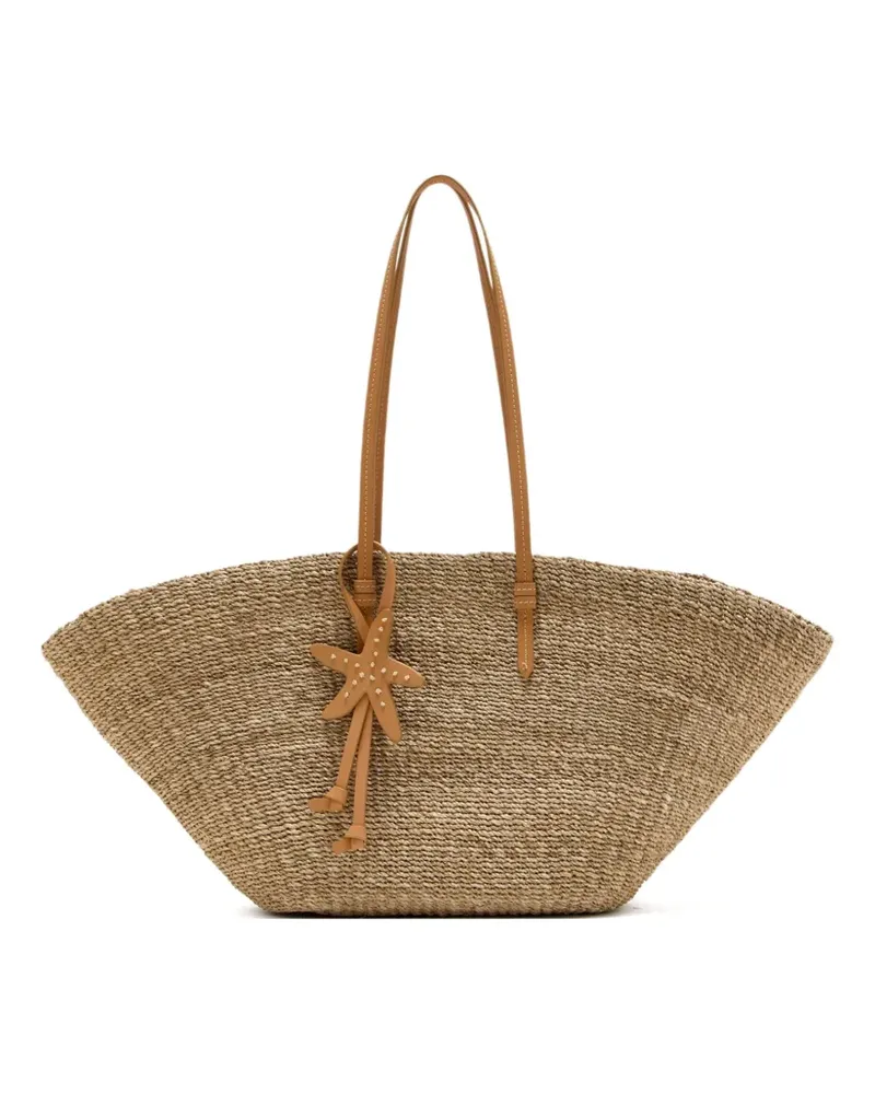 Poolside Gewebter Tote Bag mit Seestern - Nude Nude