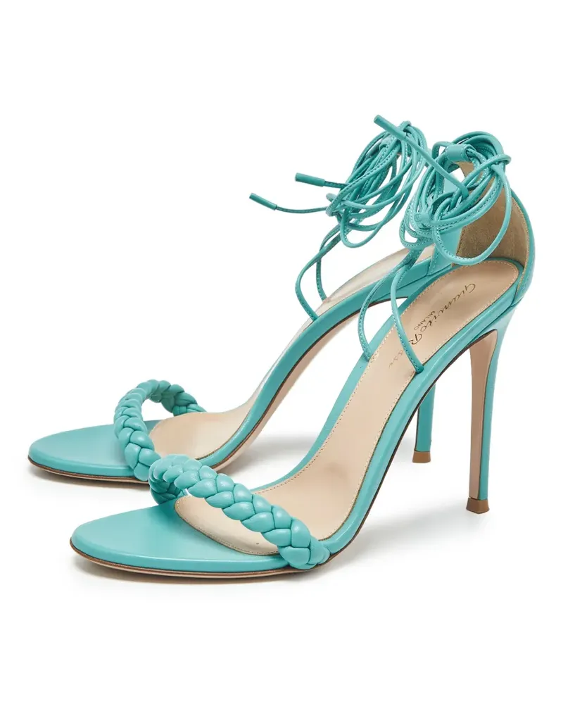 Gianvito Rossi Leomi Sandalen mit Flechtdetail - Blau Blau