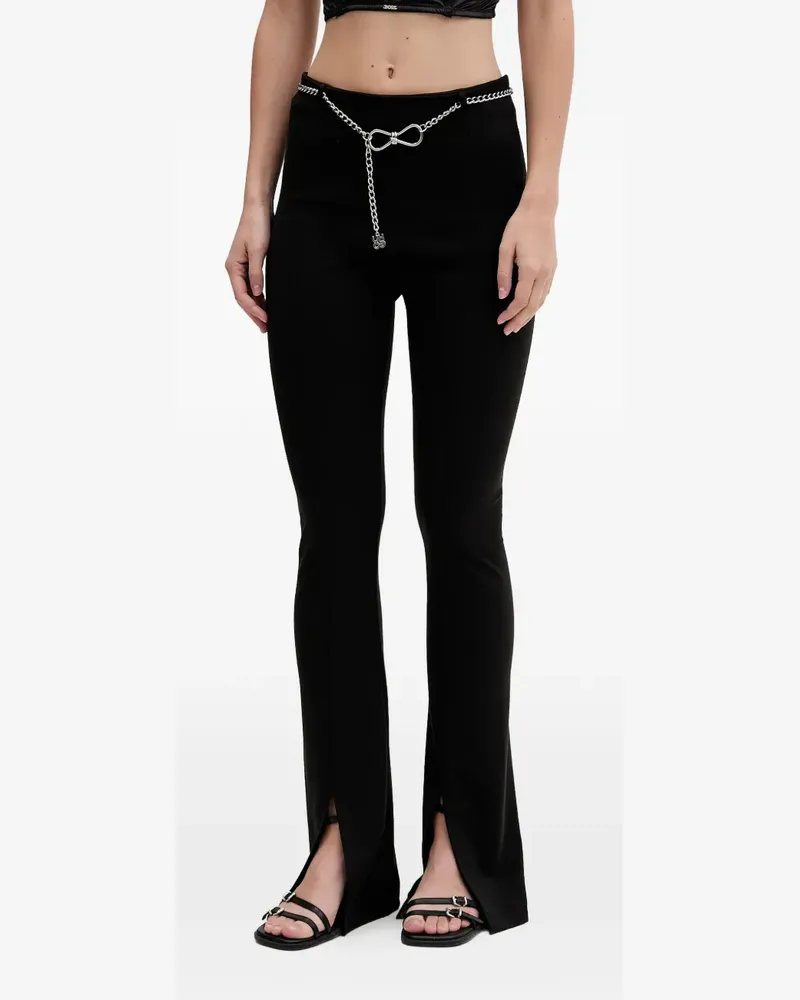 HUGO BOSS slit-cuffs trousers - Schwarz Schwarz