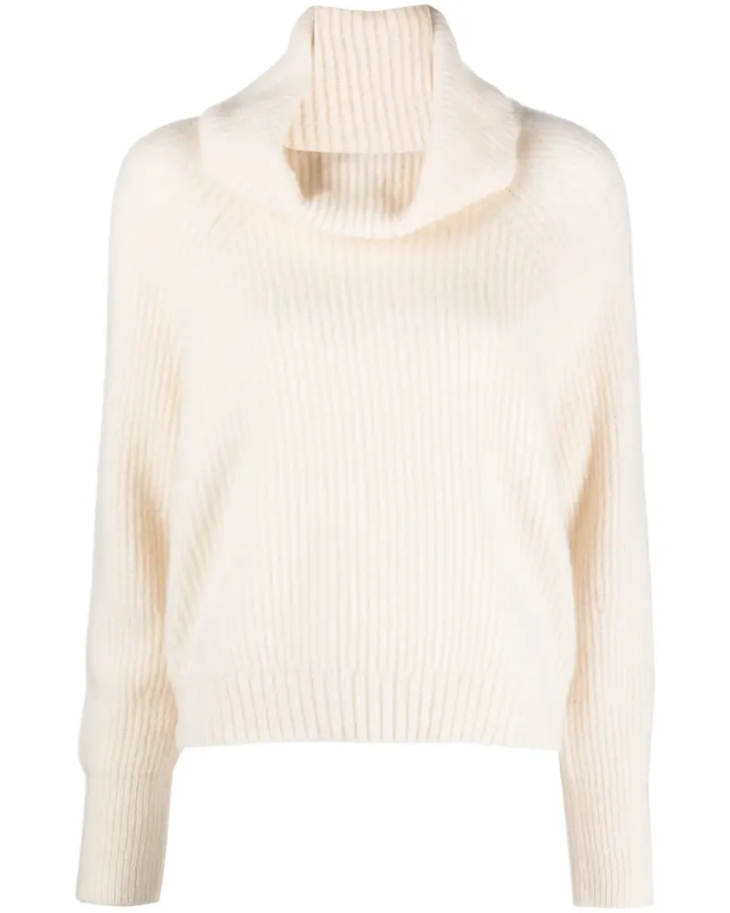 ALLUDE Pullover mit Wasserfallkragen - Nude Nude