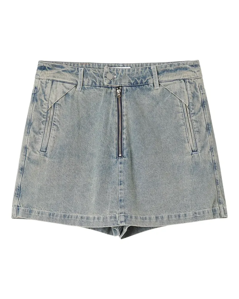 Izzue Bestickte Jeans-Shorts - Blau Blau