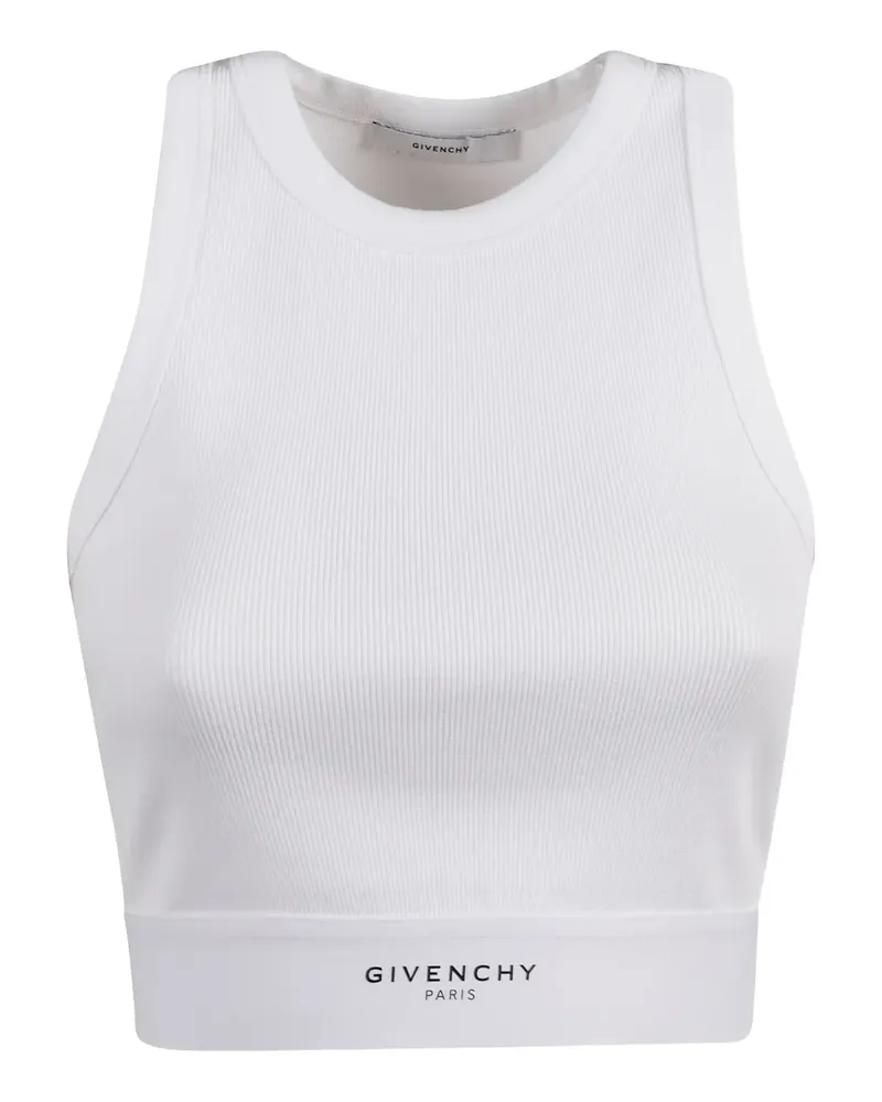 Givenchy Top mit Logo-Bund - Weiß Weiß