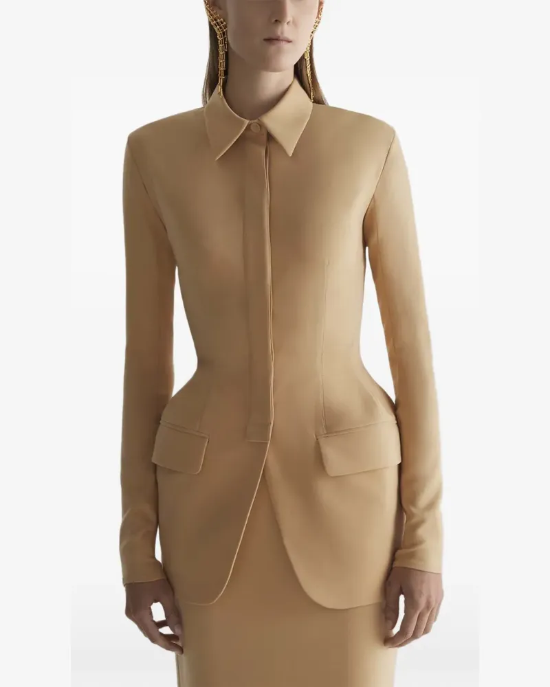 Thierry Mugler Hourglass Jacke - Nude Nude