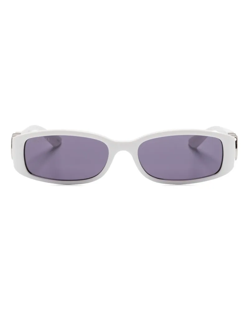 Gucci Sonnenbrille mit eckigem Gestell - Weiß Weiß