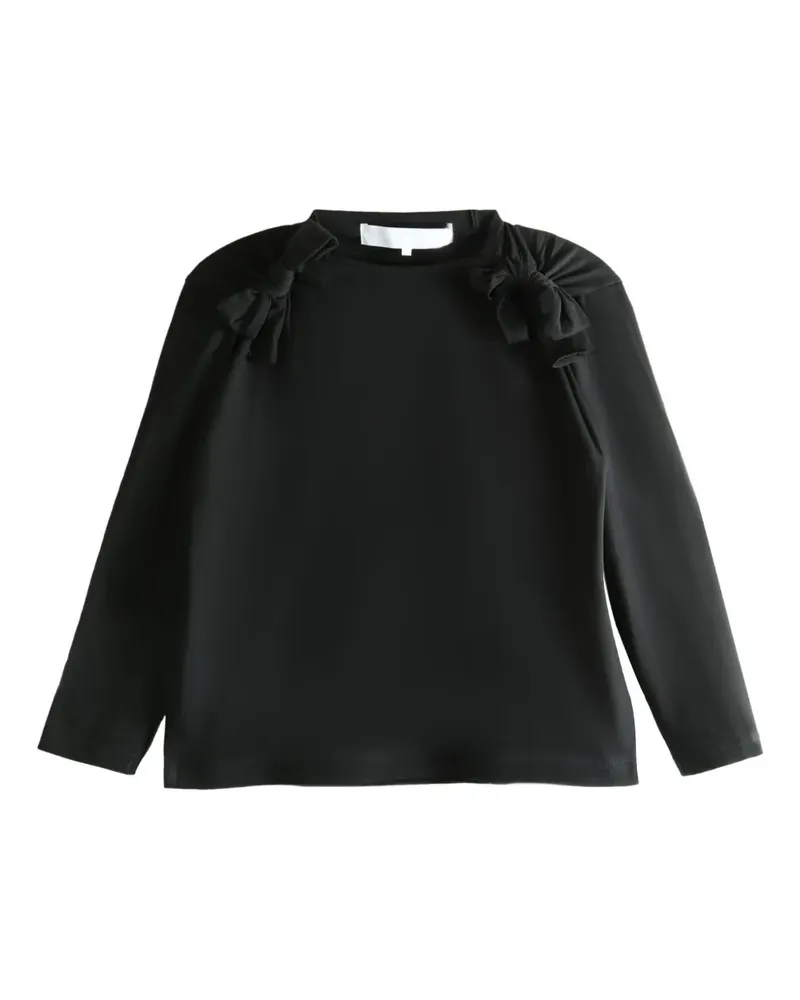 Comme des Garçons Oberteil mit Schleifendetail - Schwarz Schwarz