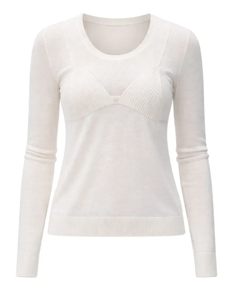 Elisabetta Franchi Pullover mit gerippten Details - Nude Nude
