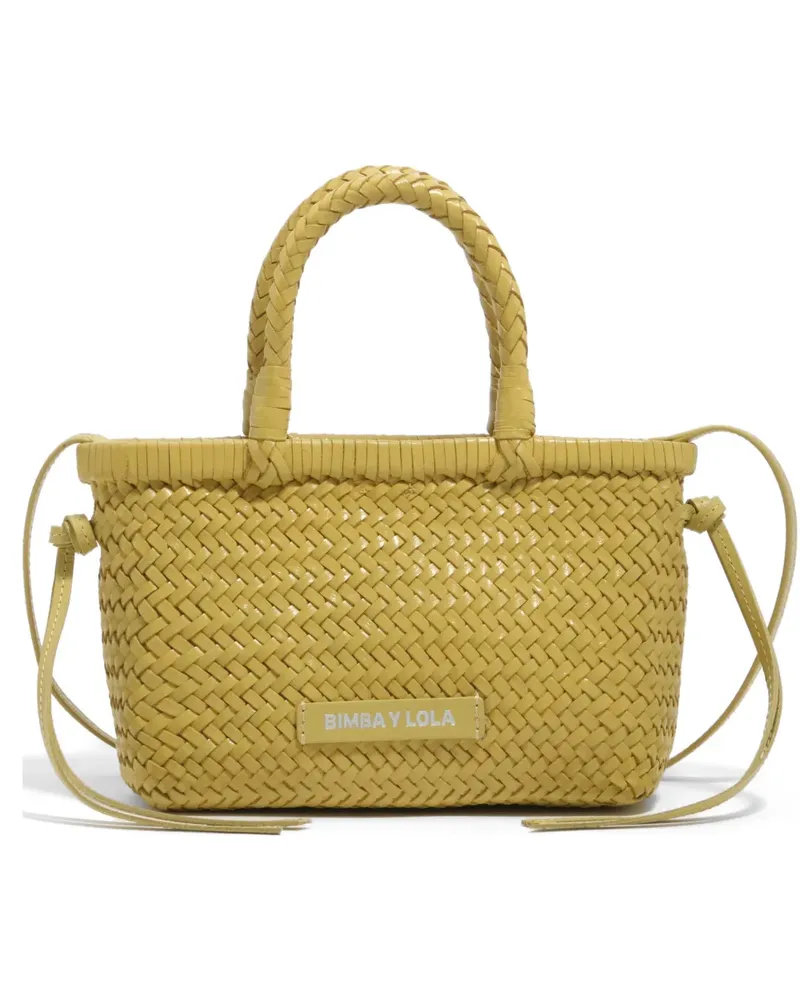 BIMBA Y LOLA Kleine gewebte Handtasche - Gelb Gelb