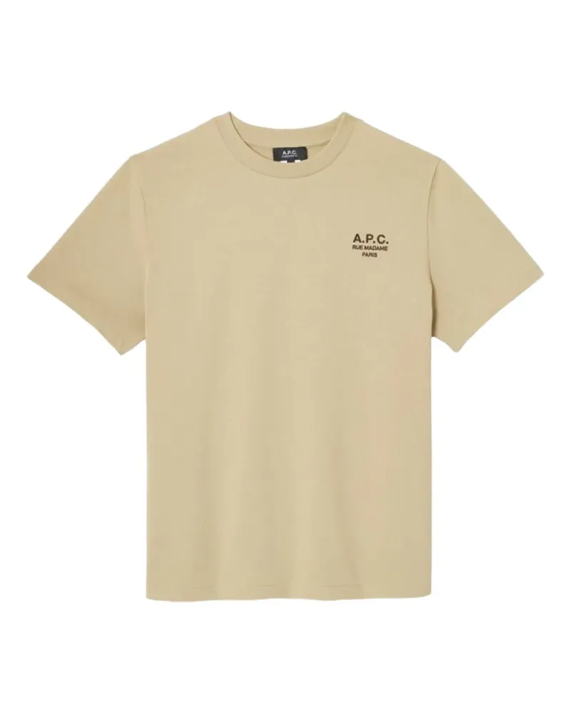 A.P.C. T-Shirt mit Logo-Print - Nude Nude