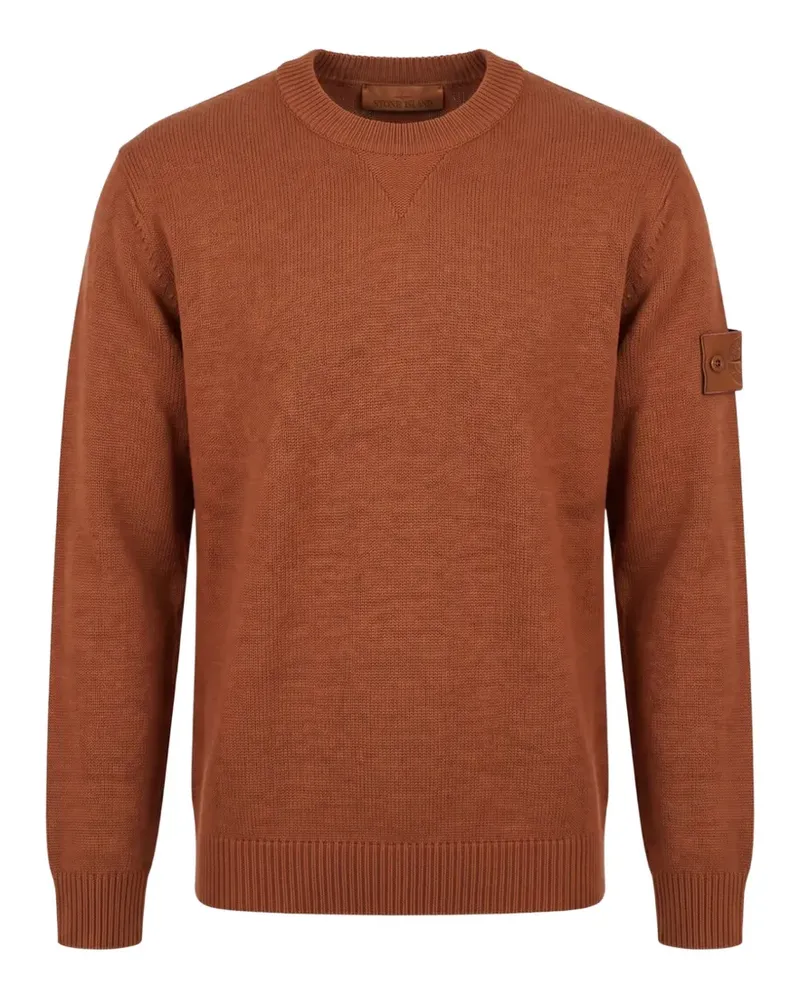 Stone Island Pullover mit Logo-Patch - Braun Braun