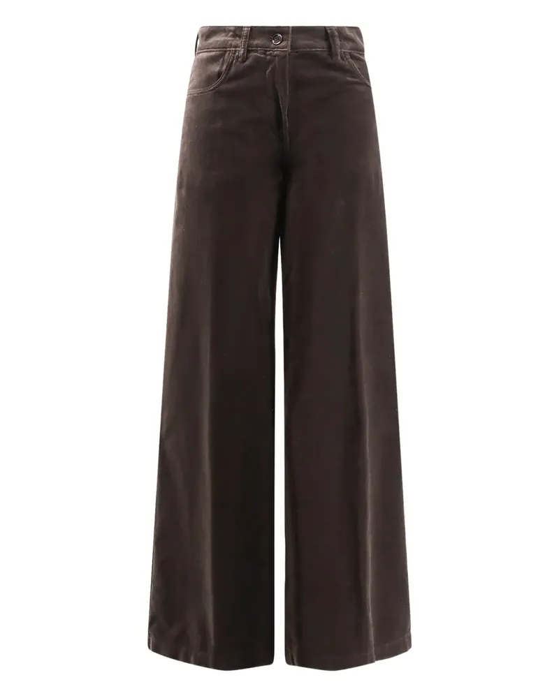 ASPESI high-waisted flared trousers - Braun Braun