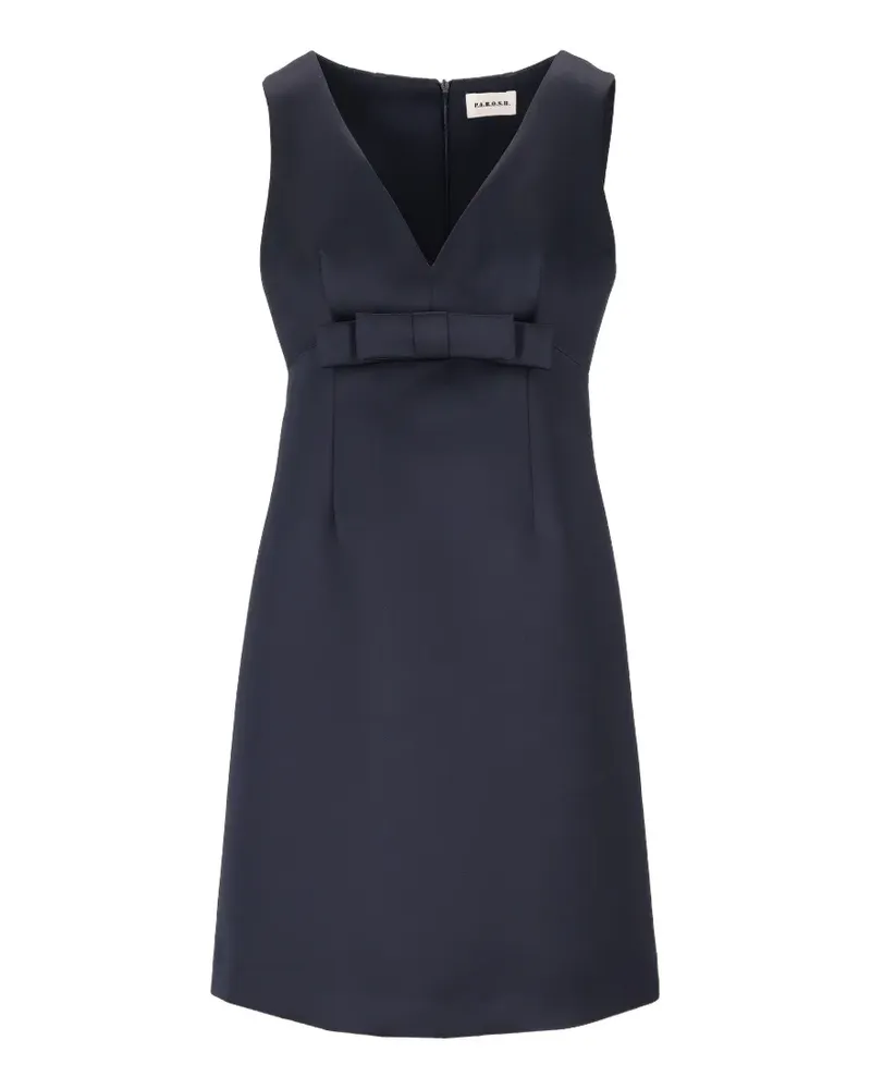 P.A.R.O.S.H. P.A.R.O H. bow-detail V-neck dress - Blau Blau