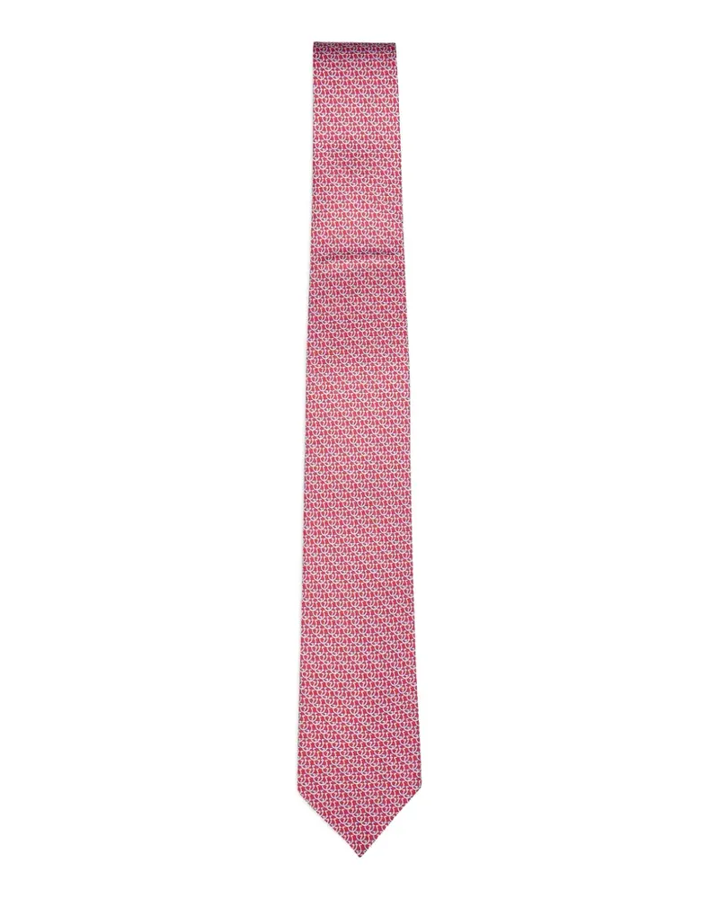 Ferragamo Gancini silk tie - Rot Rot