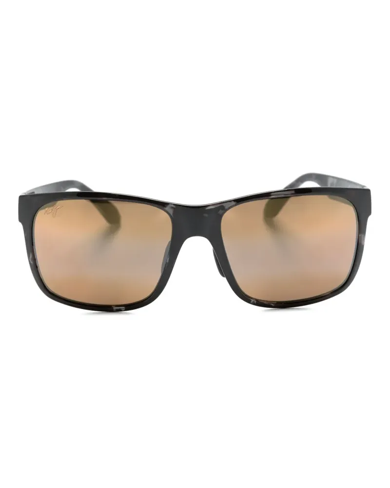 Maui Jim Eckige Redsandals Sonnenbrille - Schwarz Schwarz