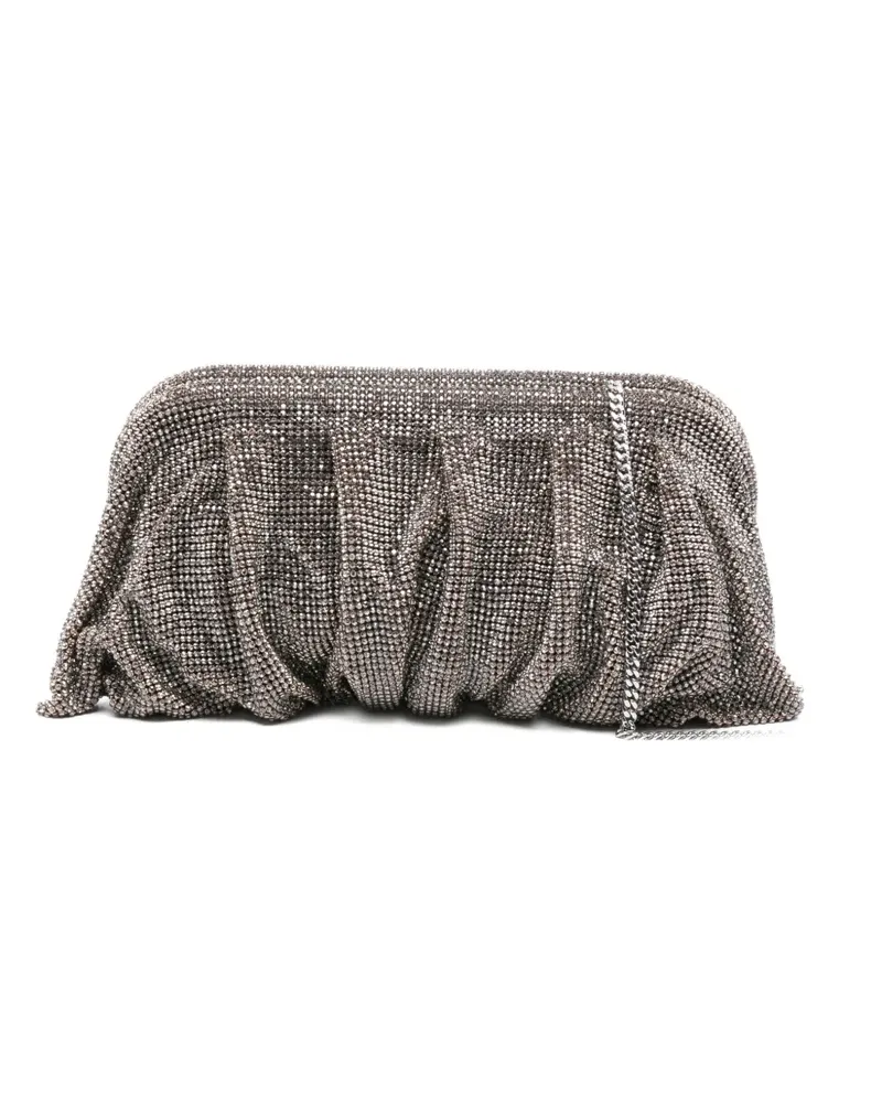 Benedetta Bruzziches Clutch mit Perlen - Silber Silber