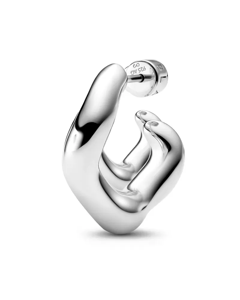 Maria Black Anil Huggie Creole - Silber Silber