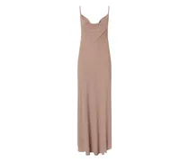 Perlenverziertes Kleid mit drapiertem Ausschnitt - Rosa