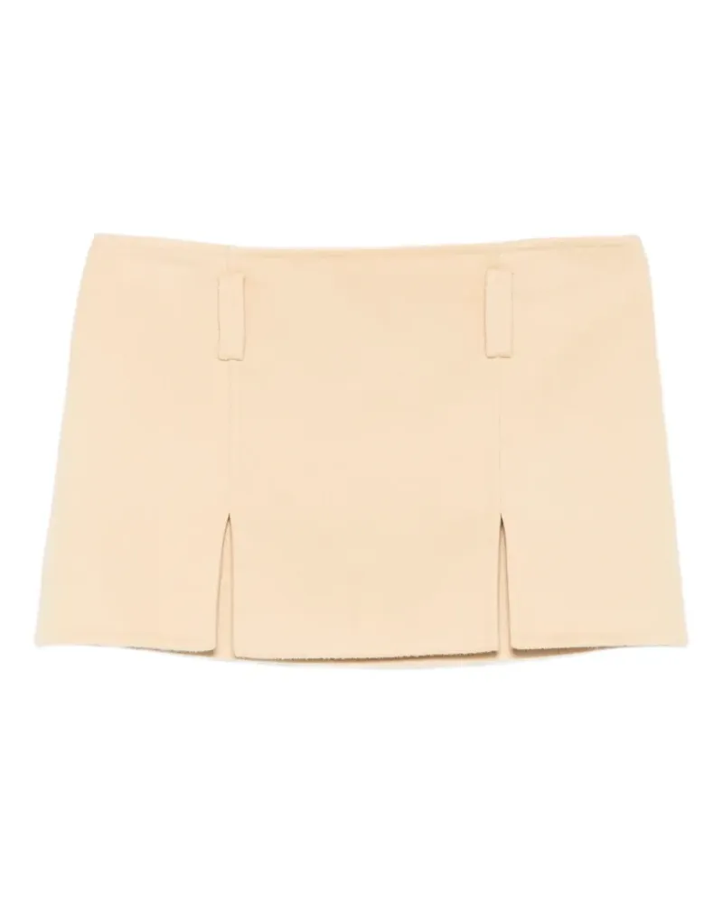 Miu Miu Minirock mit Schlitz - Nude Nude