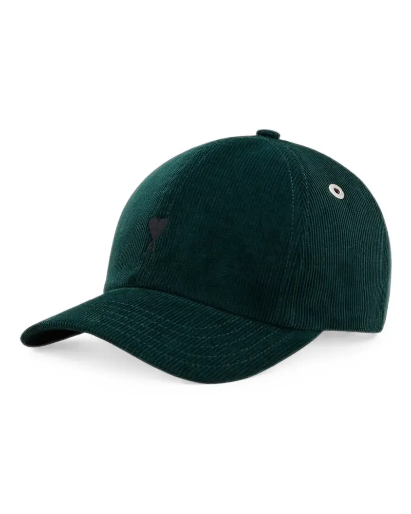 AMI Paris Ami de Coeur Baseballkappe aus Cord - Grün Grün