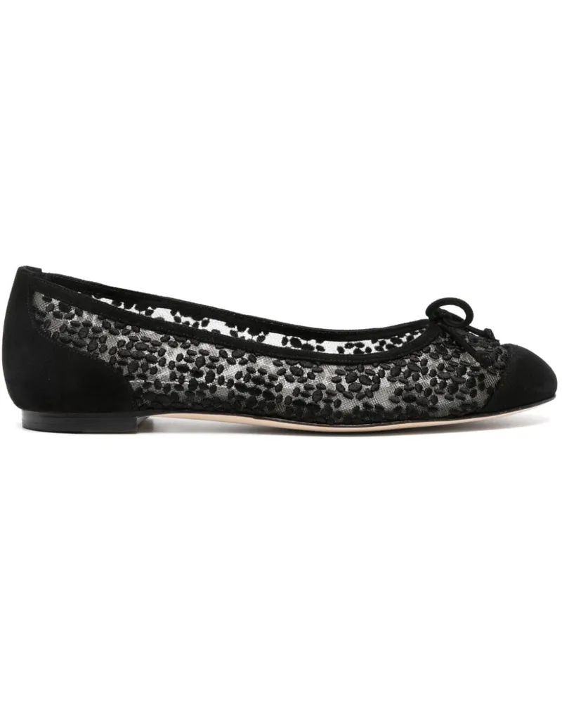 Manolo Blahnik Verona Ballerinas - Schwarz Schwarz