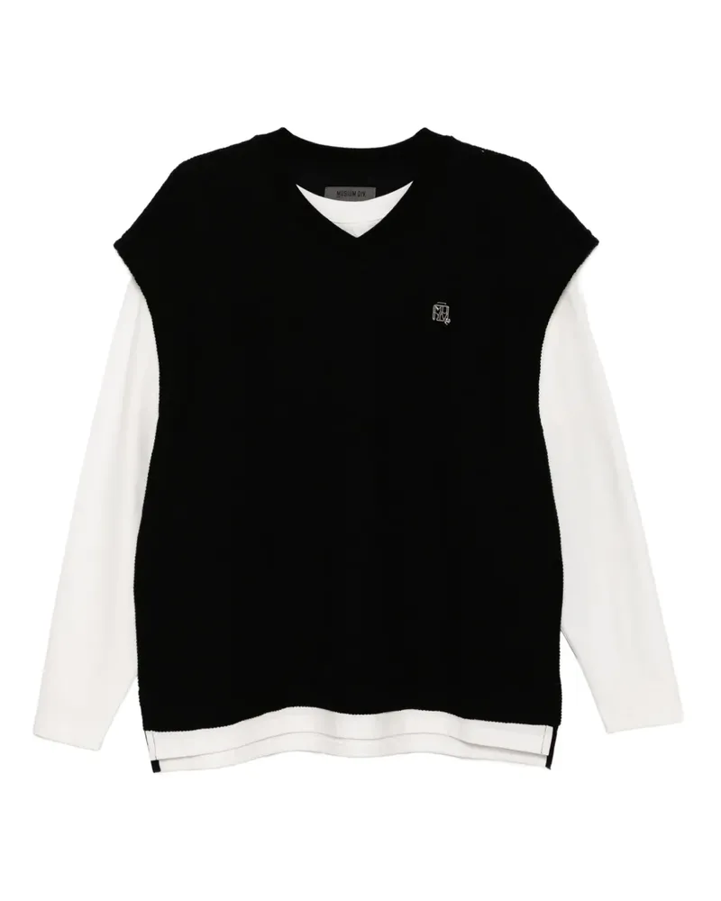 Musium Div. T-Shirt im Layering-Look - Schwarz Schwarz