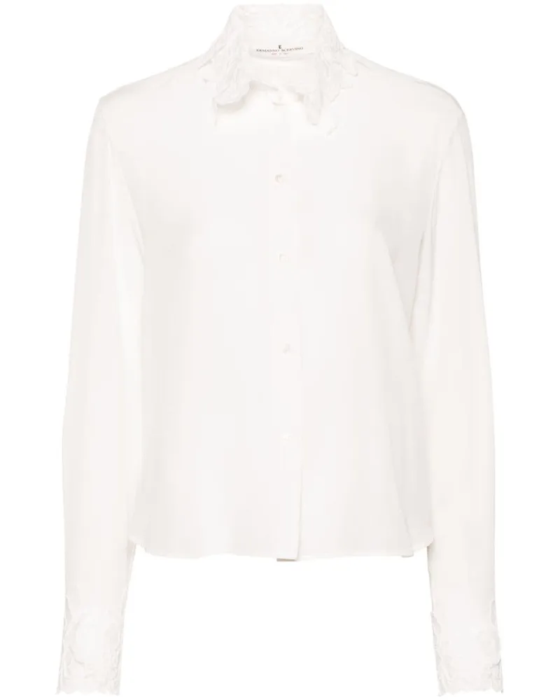 Ermanno Scervino Hemd mit Spitzenkragen - Nude Nude