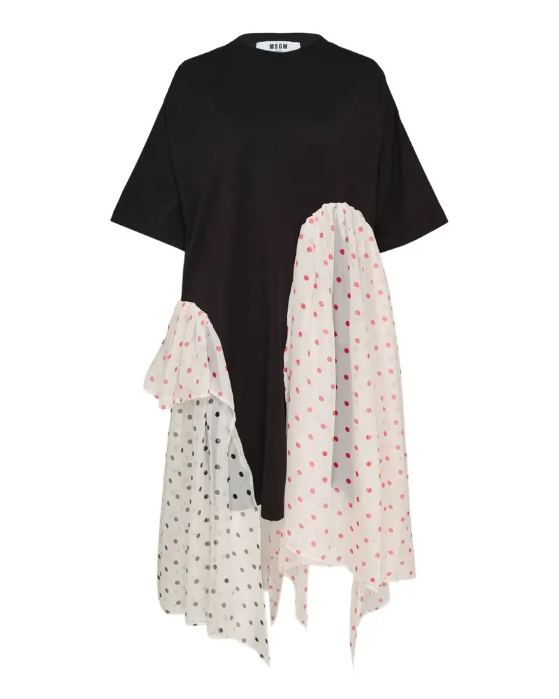 MSGM polka-dot layered dress - Schwarz Schwarz